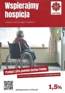 Wspierajmy hospicja – Przekaż 1,5% podatku Caritas Polska